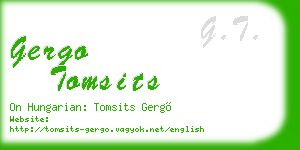 gergo tomsits business card